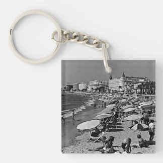 Vintage France Cannes the beach Keychain