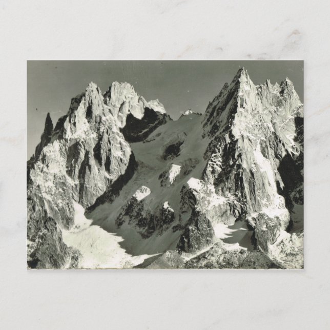 Vintage France, Chamonix, Mont Blanc Postcard (Front)