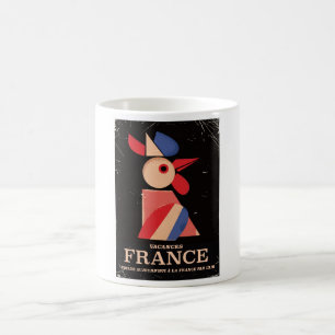 Vintage France cockerel travel poster Coffee Mug