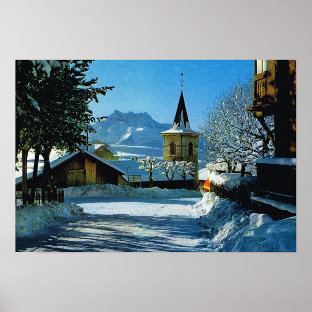 Vintage France, france, Leysin, Dents du Midi Poster (Front)