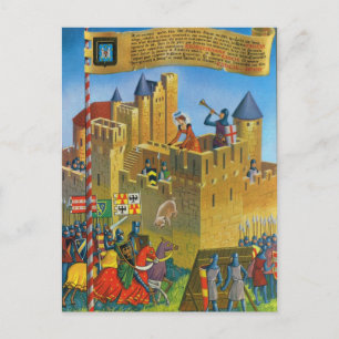 Vintage France Medieval Carcassonne Postcard