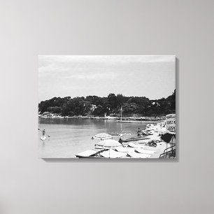 Vintage France Nice Antibes The Garoupe beach Canvas Print