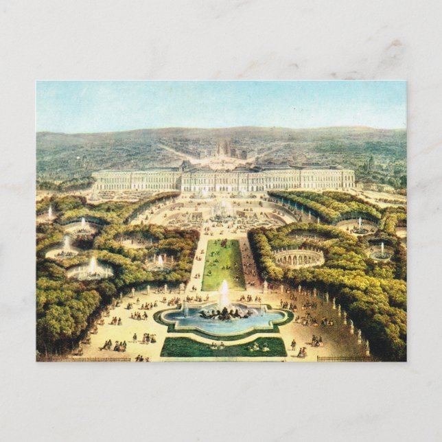 Vintage France, Palace of Versailles Postcard (Front)