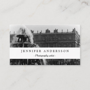 Vintage France palace Versailles Pyramid fountain Business Card