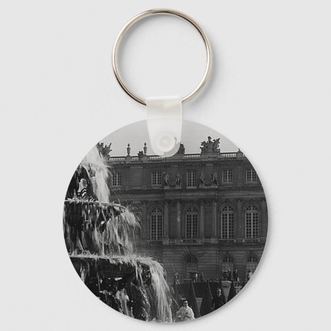 Vintage France palace Versailles Pyramid fountain Keychain (Front)