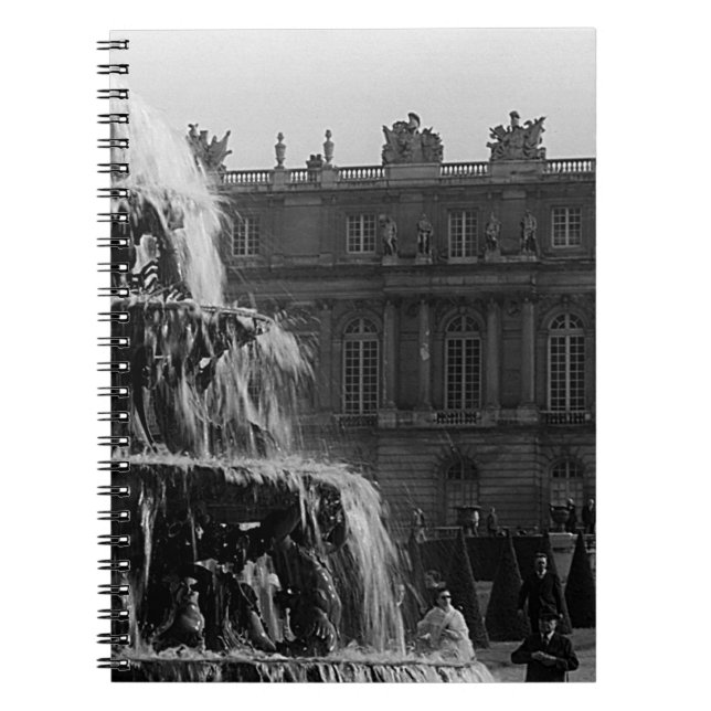 Vintage France palace Versailles Pyramid fountain Notebook (Front)