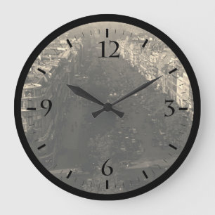 Vintage France Paris champs elysees avenue Large C Clock