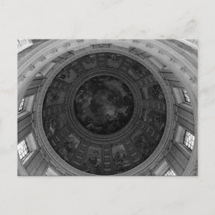 Vintage France Paris dome fresco Charles la fosse Postcard