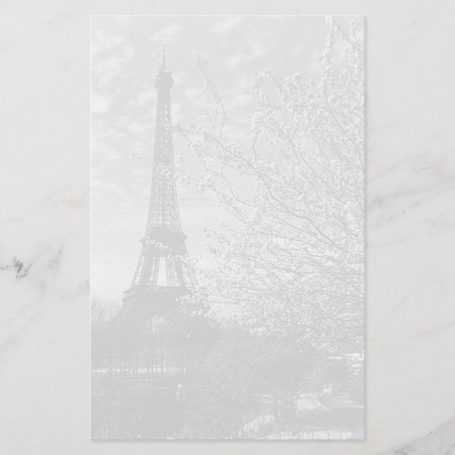 Vintage France Paris Eiffel tower Stationery (Front)