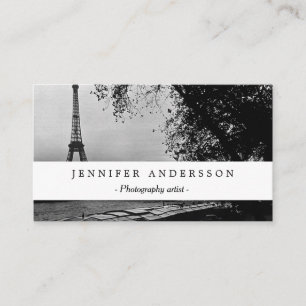 Vintage France Paris Eiffel tower sunset Business Card