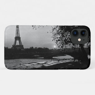 Vintage France Paris Eiffel tower sunset iPhone 11 Case