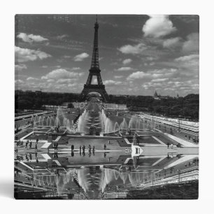 Vintage France Paris Fontains Tower Eiffel 3 Ring Binder