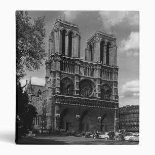 Vintage France Paris Notre Dame Cathedral 3 Ring B Binder