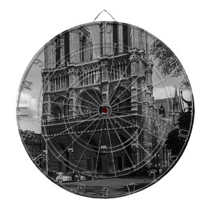 Vintage France Paris Notre Dame Cathedral Dartboard
