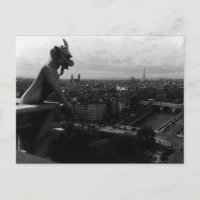 Vintage France Paris Notre Dame Cathedral devil