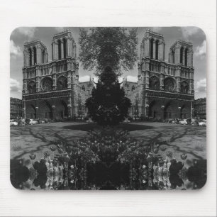 Vintage France Paris Notre Dame Cathedral Mouse Pa Pad
