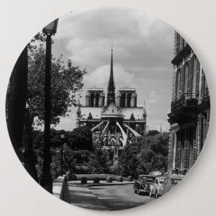Vintage France Paris notre dame saint louis island 6 Inch Round Button