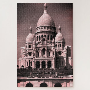 Vintage France Paris Sacre Coeur Basilica Jigsaw Puzzle