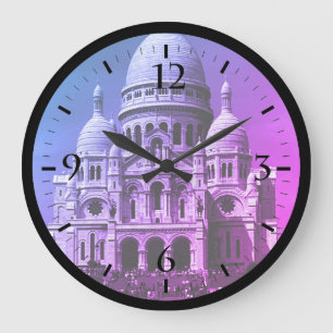 Vintage France Paris Sacre Coeur Basilica Large Cl Clock