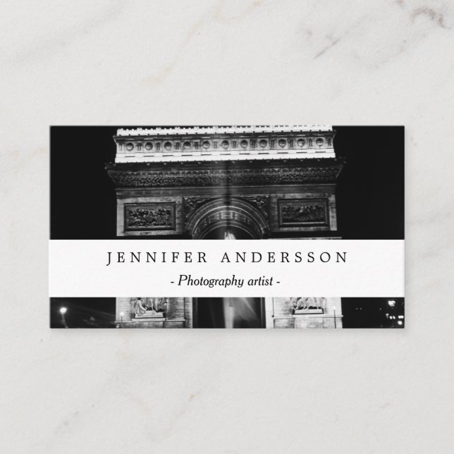 Vintage France Paris Triumphal arch Business Card (Front)