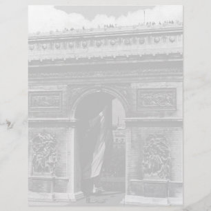 Vintage France Paris Triumphal arch Place Etoile