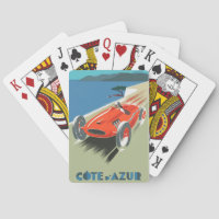 Vintage France Race Car Travel Poster