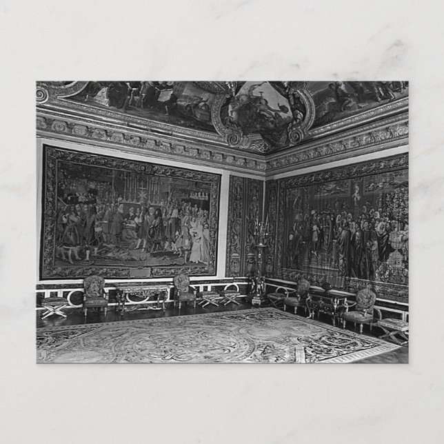 Vintage France Versailles palace Apollo chambre Postcard (Front)
