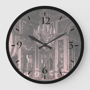 Vintage France Versailles palace hall of war Large Large Clock