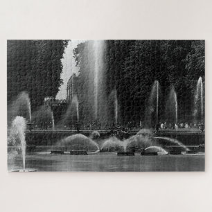 Vintage France Versailles palace neptune fountains Jigsaw Puzzle