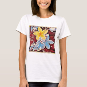 Vintage Frangipani Tree Pop Art, Tshirt