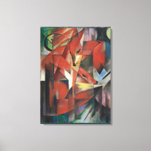 Vintage Franz Marc Foxes Canvas Print