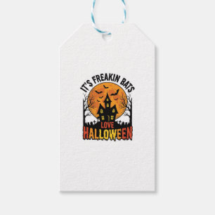 Vintage Freakin Bats Love Halloween Shirt Design_1 Gift Tags