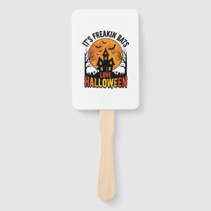 Vintage Freakin Bats Love Halloween Shirt Design_1 Hand Fan