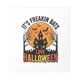 Vintage Freakin Bats Love Halloween Shirt Design_1 Notepad