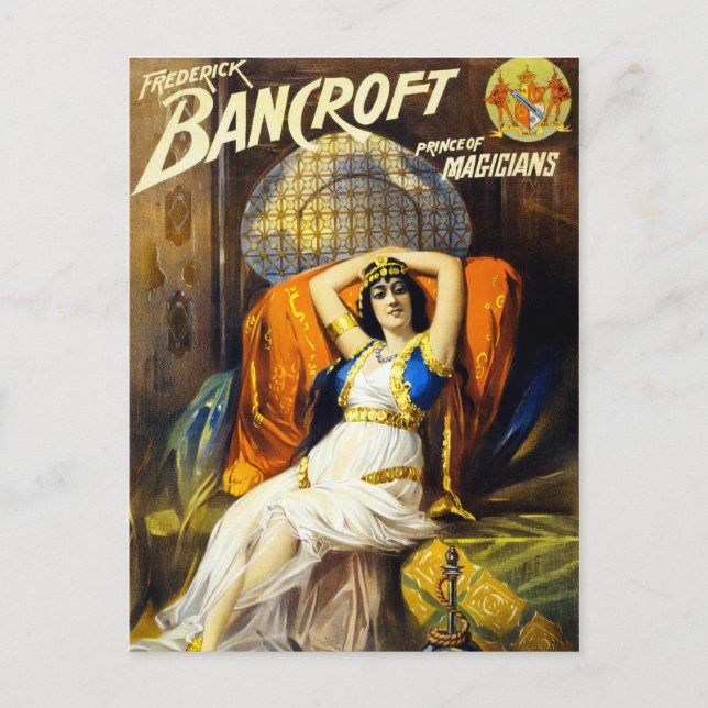 Vintage Frederick Bancroft Prince of Magicians Postcard (Front)