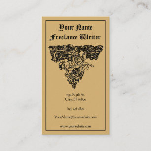 Vintage Freelancer Medieval Knight Template Business Card