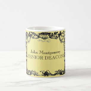 Vintage Freemason Sun Border Customizable Coffee Mug
