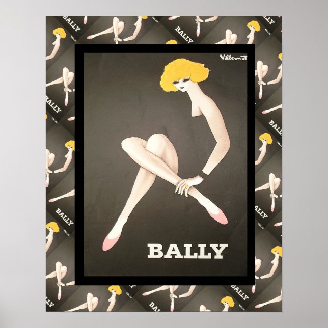 Vintage French advertising, Bally shoes Poster (Front)