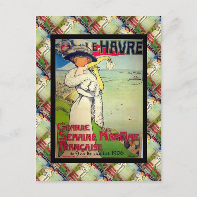Vintage French advertising, Le Havre Postcard (Front)