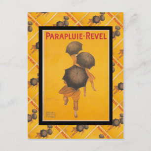 Vintage French advertising, Parapluie Revel Postcard