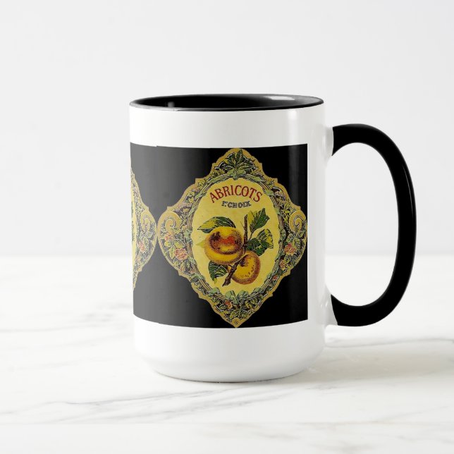 Vintage French Apricot Label - Mug (Right)