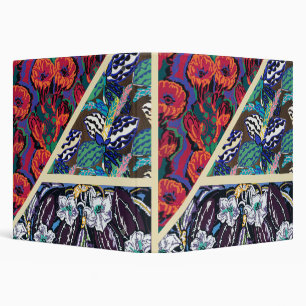 Vintage French Art Deco Geometric Floral Patterns Binder