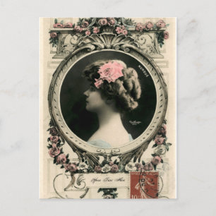 Vintage French Art Nouveau Photo Frame Template