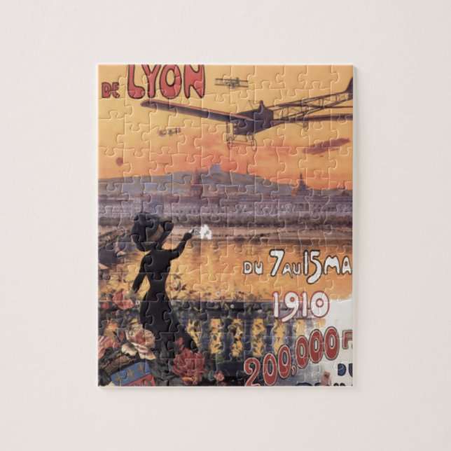 Vintage French Aviation Jigsaw Puzzle (Vertical)