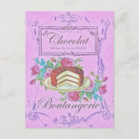 Vintage French Bakery Chocolate Cake Advert