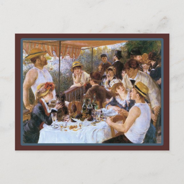 Vintage French Bar Cafe Postcard (Front)