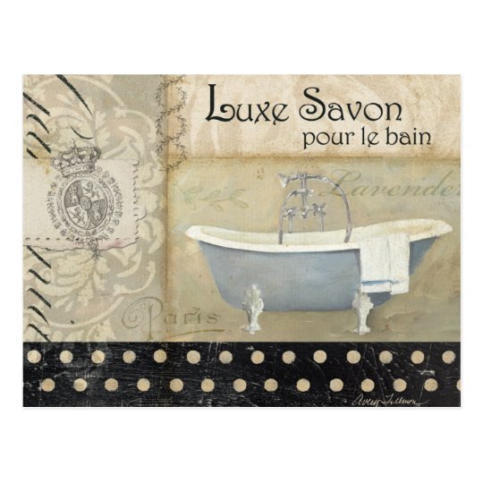 Vintage French Bath Postcard