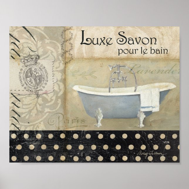 Vintage French Bath Poster (Front)