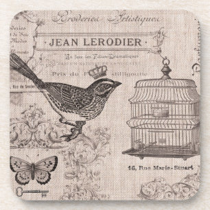 Vintage French Bird coasters