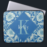 Vintage French Blue William Morris Monogram Laptop Sleeve<br><div class="desc">This simple yet elegant design features an elegant William Morris inspired floral pattern in a variety of French blue colours and creams. Protect your laptop or tablet in style. Add a name to personalize it. Makes a great Christmas or Mother's Day gift. Created by Simply Farmhouse Press.</div>